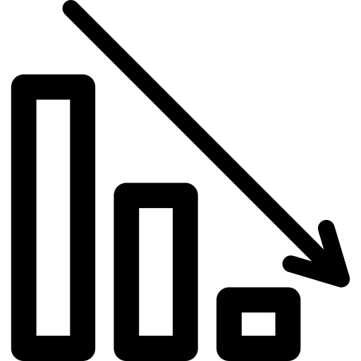 Loss diagram business chart icon