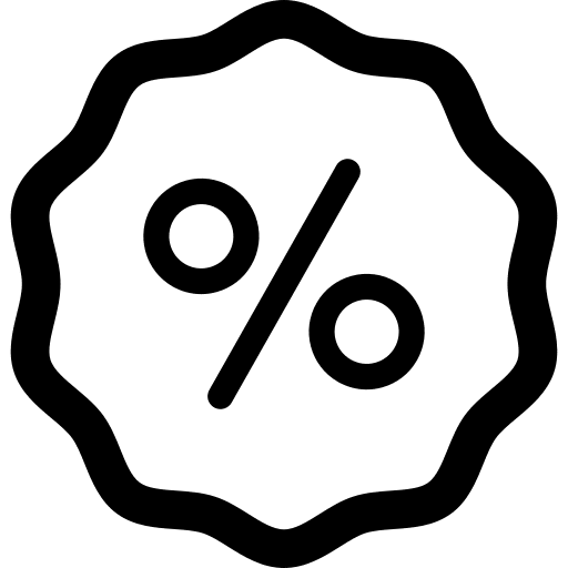 Percentage percent shopper percentage icon