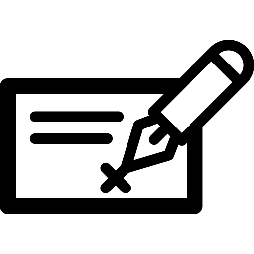 Signature document signature contract icon