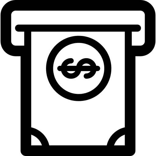 Atm ticket atm cash icon