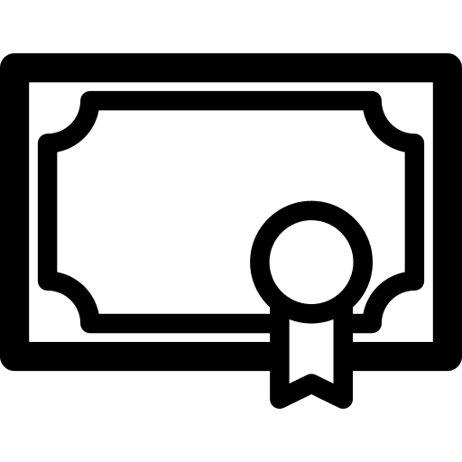 Certificate diploma contract degree icon