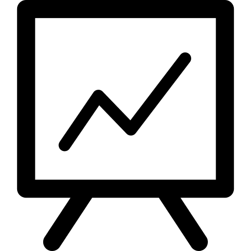 Graph line chart ascending graphic icon