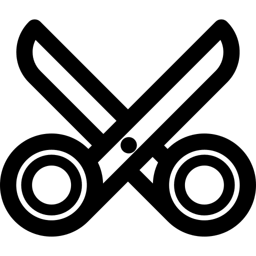 Scissors cutting handcraft cut icon