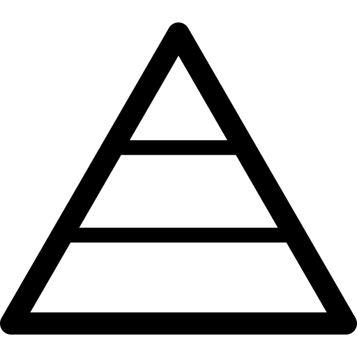 Pyramid business stats graphic icon