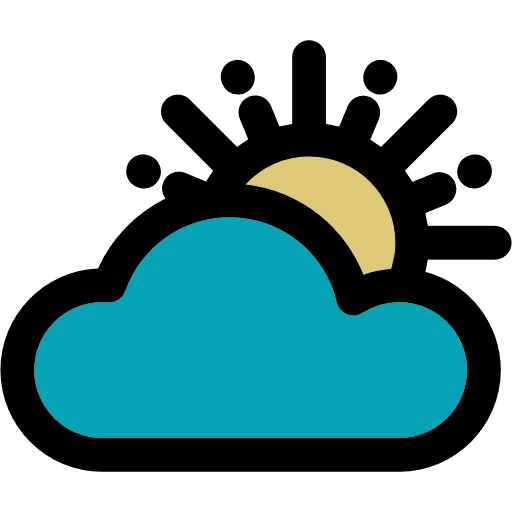 Cloudy cloudy weather sun icon