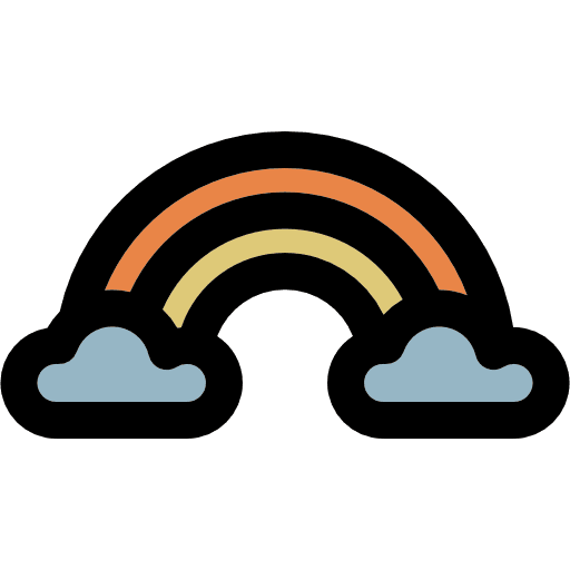 Rainbow rainbow sun nature icon