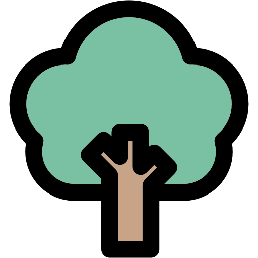Tree garden pot botanical icon
