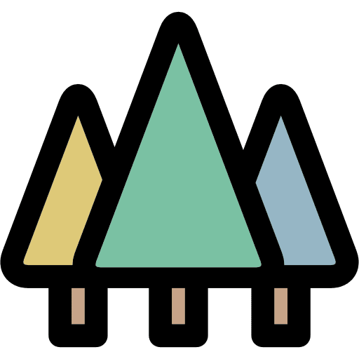 Forest garden tree botanical icon