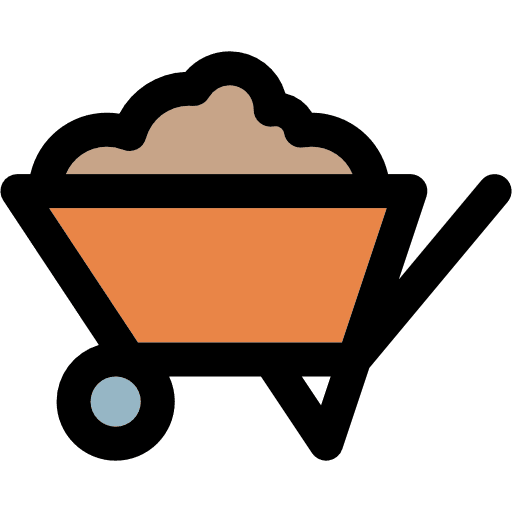 Wheelbarrow construction cart wheelbarrow icon