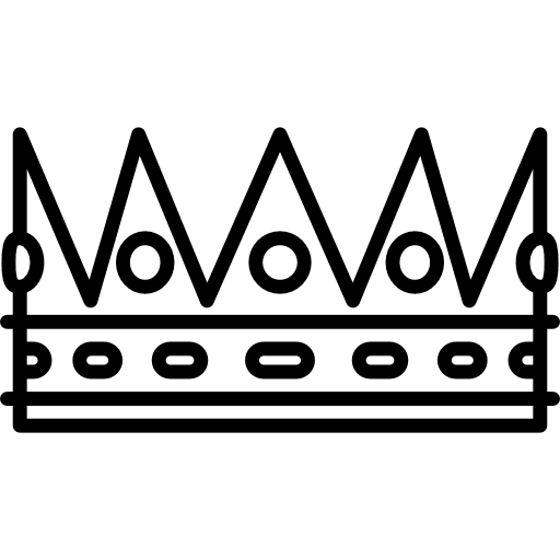 Crown chess piece king royalty icon