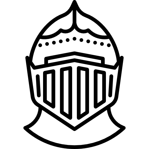 Helmet protection helmet knight icon