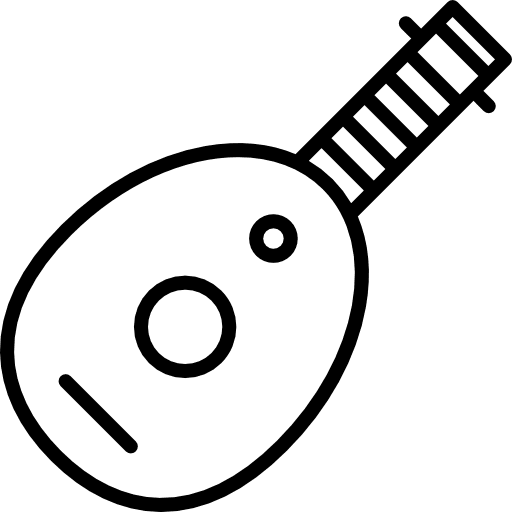 Lute music string instrument lute icon