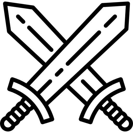 Swords medieval blade fight icon