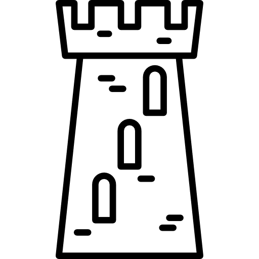 Tower fortress fantasy tower icon