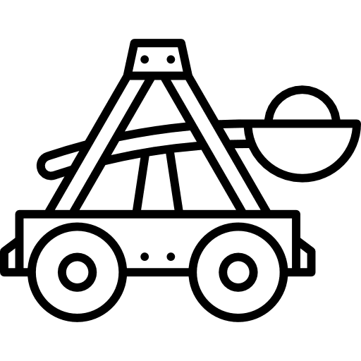 Catapult weapons medieval weapon icon