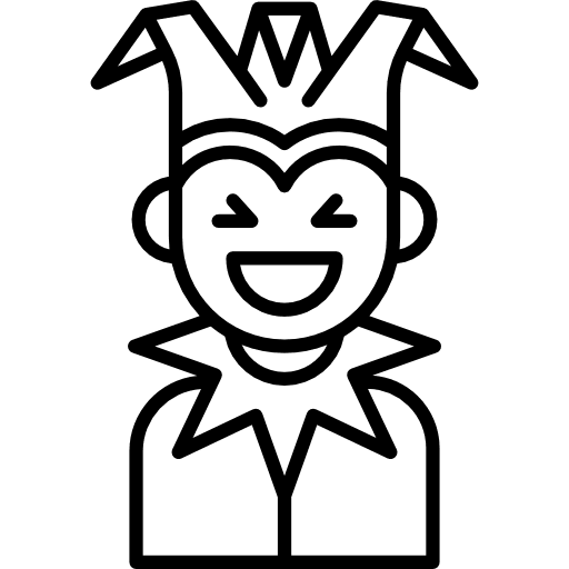 Joker fun costume circus icon