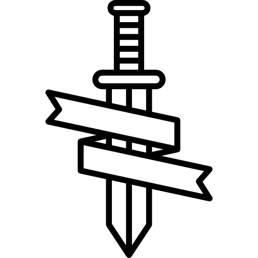 Sword medieval weapons antique icon