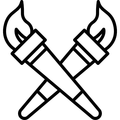 Torches illumination torches medieval icon