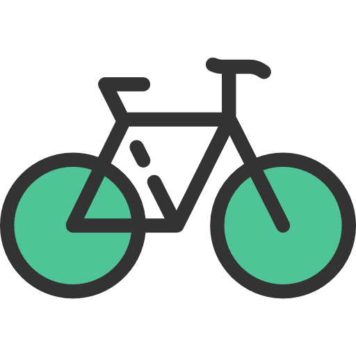 Bicycle exercise vehicle transport icon