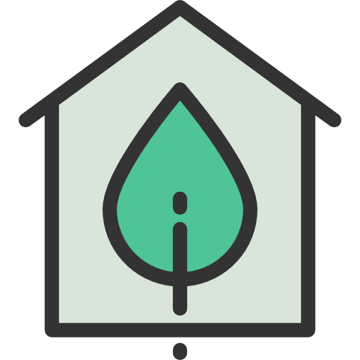 Eco house construction real estate ecology and environment icon