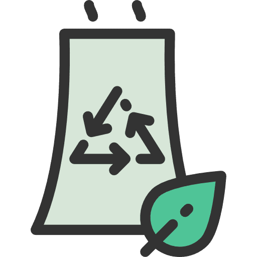 Factory ecology and environment eco factory icon