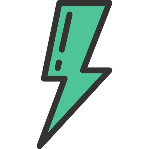 Lightning ecology and environment electrical bolt icon