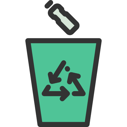 Bin garbage can recycle icon