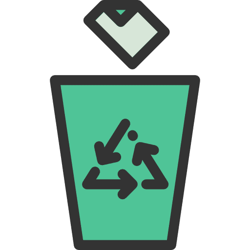 Bin tools and utensils garbage can icon