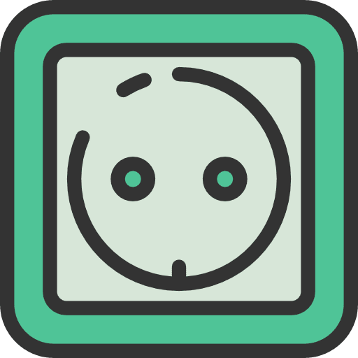 Socket electric plugin connection icon
