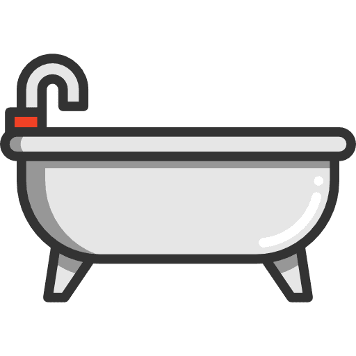Bathtub furniture and household washing bath icon