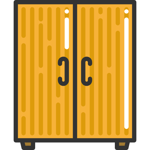 Chiffonier furniture and household filing organizer icon