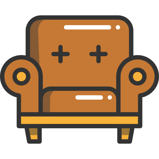 Armchair chair comfortable seat icon