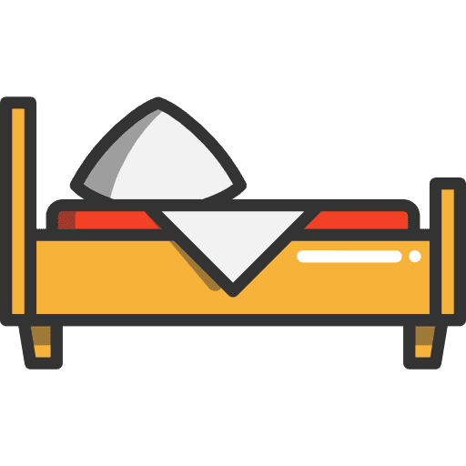 Bed bed hostel sleepy icon