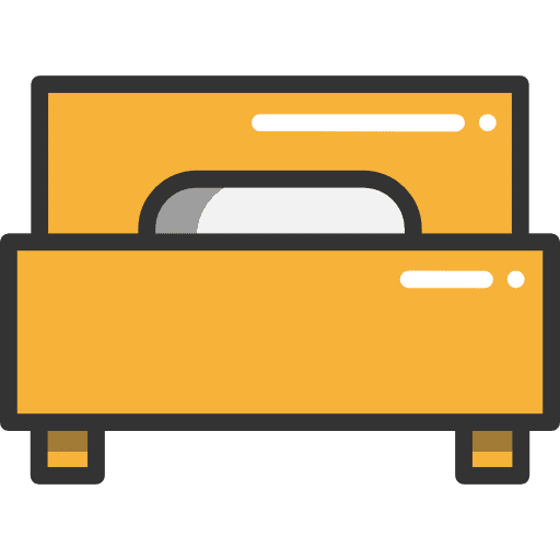Bed sleepy furniture and household sleeping icon
