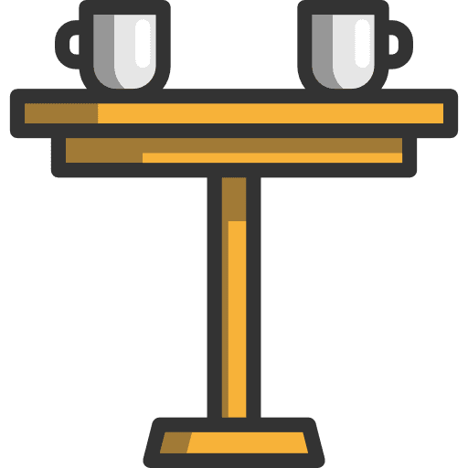 Coffee table furniture hot drinks coffee cup icon