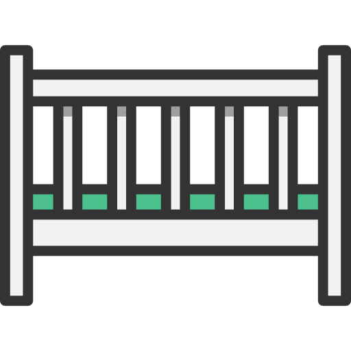 Crib furniture and household crib bedroom icon