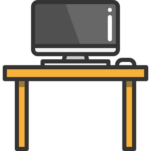 Desktop furniture screen monitor icon