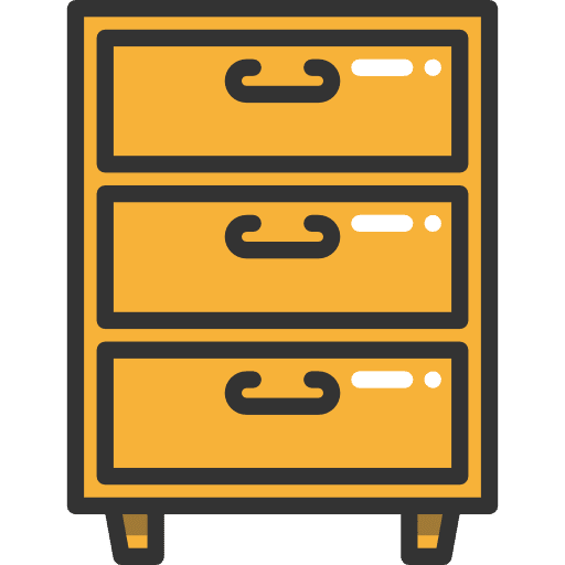 Nightstand furniture and household antique nightstand icon