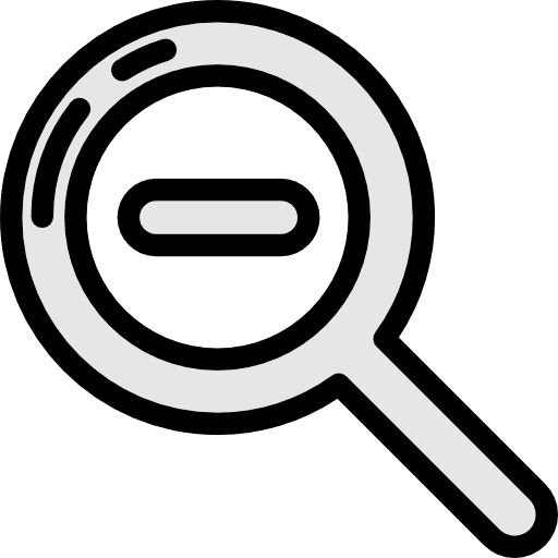 Zoom out magnifying glass tools and utensils zoom icon