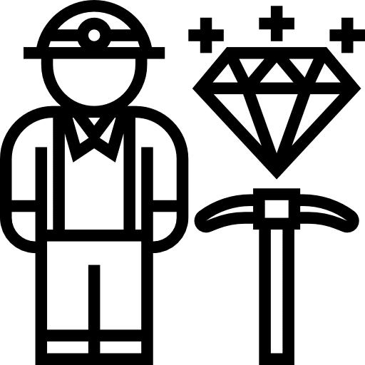 Miner profession miner occupation icon