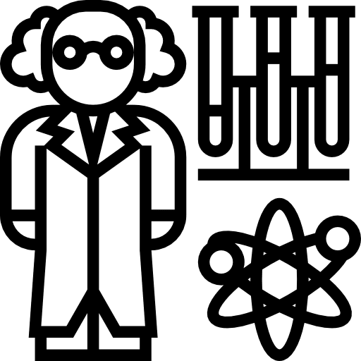 Scientist people professions and jobs job icon