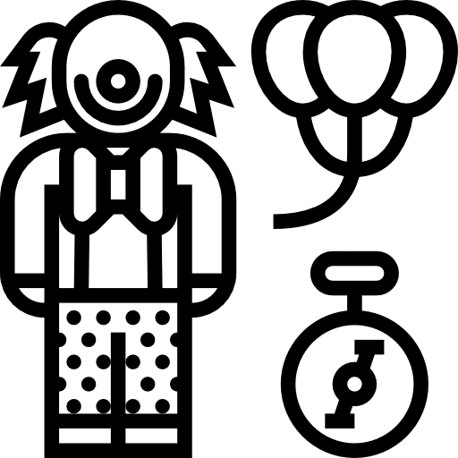 Clown occupation party job icon