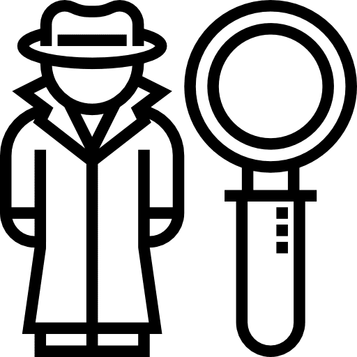 Detective professions and jobs occupation detective icon