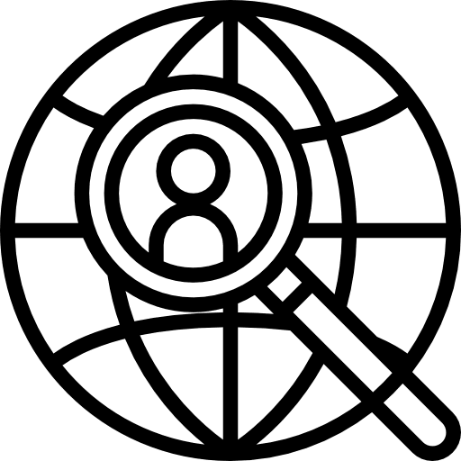 Human resources business and finance hiring search icon