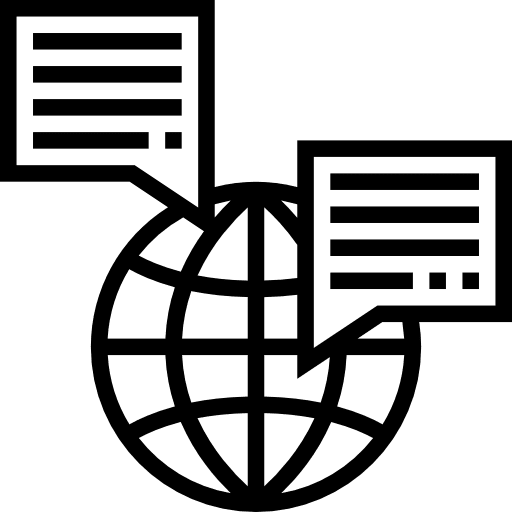 Chat networking message worldwide icon