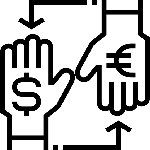 Exchange euro commerce business icon