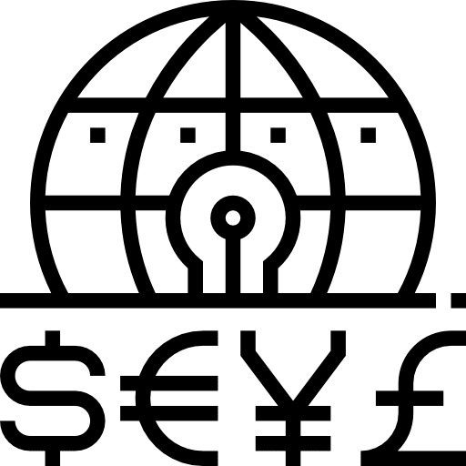 Market euro business and finance yen icon