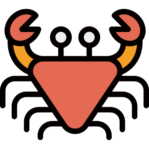 Crab beach summertime crabs icon