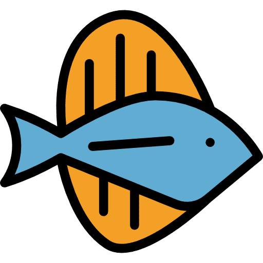 Fish supermarket fishes foods icon