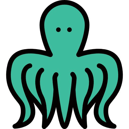 Octopus aquarium animals sea life icon